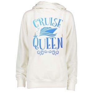 Cruise Queen Cruise Travel Cruising Gift Womens Funnel Neck Pullover Hood