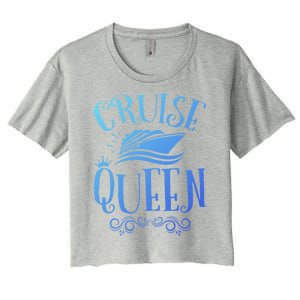 Cruise Queen Cruise Travel Cruising Gift Women's Crop Top Tee