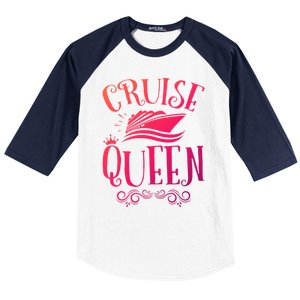 Cruise Queen Cruise Travel Cruising Gift Baseball Sleeve Shirt