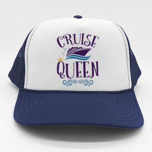 Cruise Queen Cruise Travel Cruising Funny Gift Trucker Hat