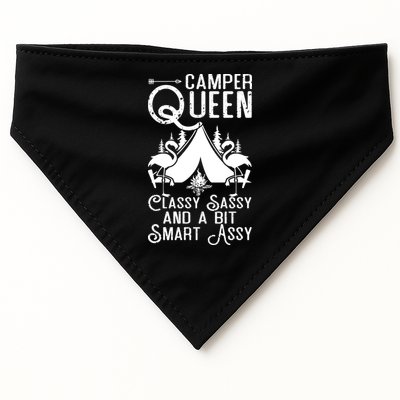 Camper Queen Classy Sassy Smart Assy Camping RV Gifts Women USA-Made Doggie Bandana