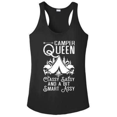 Camper Queen Classy Sassy Smart Assy Camping RV Gifts Women Ladies PosiCharge Competitor Racerback Tank