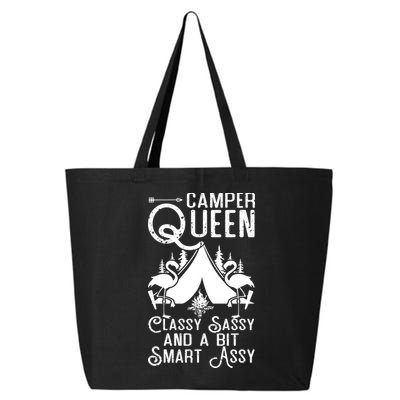 Camper Queen Classy Sassy Smart Assy Camping RV Gifts Women 25L Jumbo Tote
