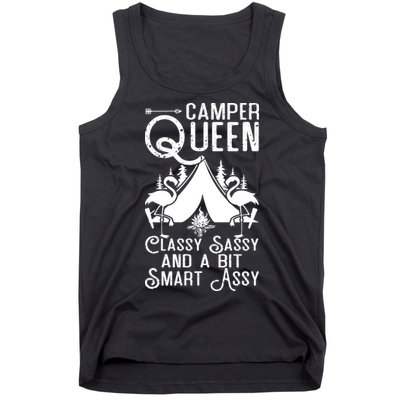 Camper Queen Classy Sassy Smart Assy Camping RV Gifts Women Tank Top