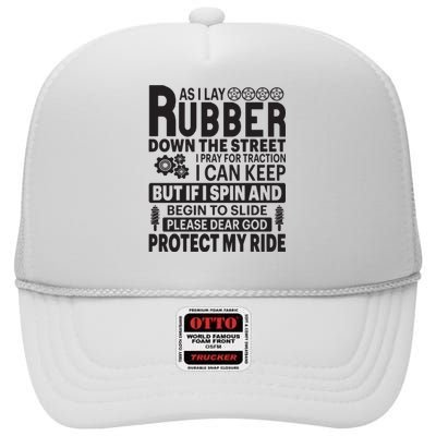 Car Quotes High Crown Mesh Back Trucker Hat