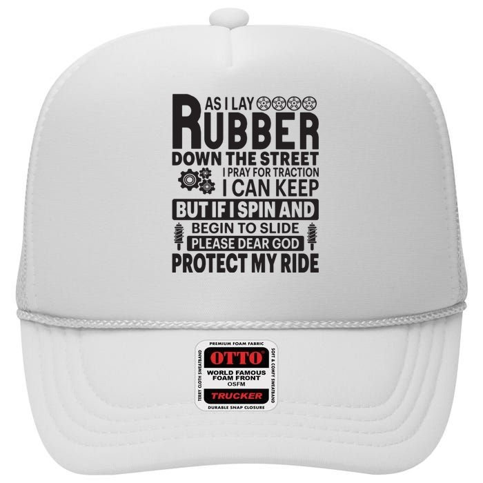 Car Quotes High Crown Mesh Back Trucker Hat