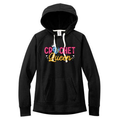 Crochet Queen Crocheting Knitting Crochet Lovers Knitters Funny Gift Women's Fleece Hoodie