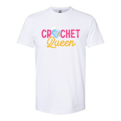 Crochet Queen Crocheting Knitting Crochet Lovers Knitters Funny Gift Softstyle® CVC T-Shirt