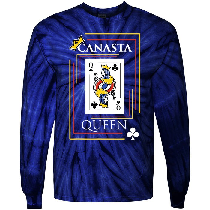 Canasta Queen | Card Game Teams Players Canasta Tie-Dye Long Sleeve Shirt