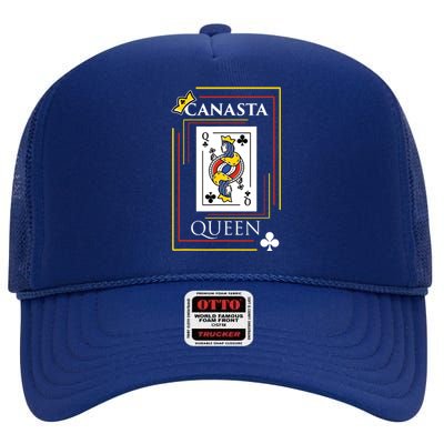 Canasta Queen | Card Game Teams Players Canasta High Crown Mesh Back Trucker Hat