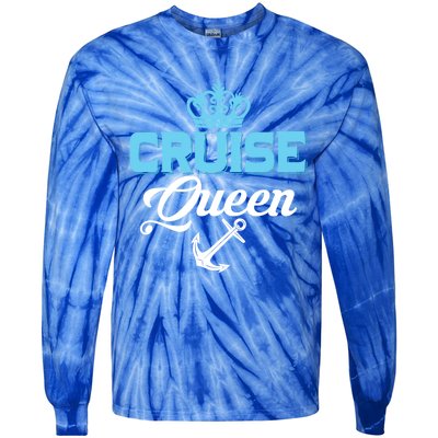 Cruise Queen Cruiser Vacation Crusing Gift Tie-Dye Long Sleeve Shirt