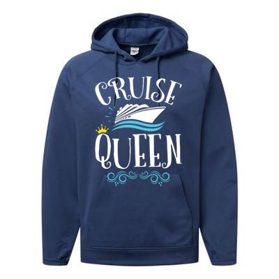 Cruise Queen Cruising Cruise Travel Gift Performance Fleece Hoodie