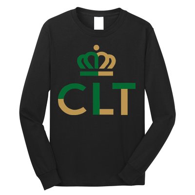 Charlotte Queen City Clt North Carolina Queen Crown Long Sleeve Shirt