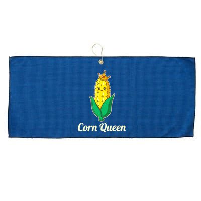 Corn Queen Cute Sweet Corn Design Large Microfiber Waffle Golf Towel