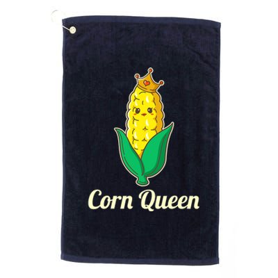 Corn Queen Cute Sweet Corn Design Platinum Collection Golf Towel