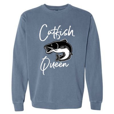 Catfish Queen Design Catfish Farmer Idea Cool Gift Garment-Dyed Sweatshirt