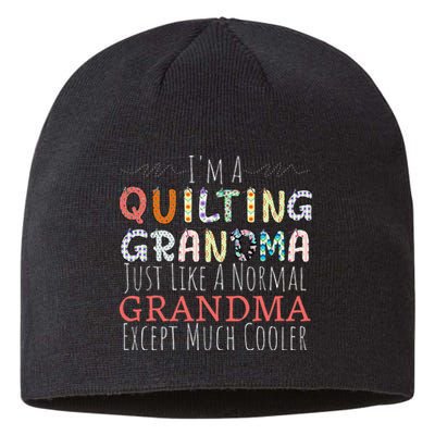 Cool Quilting Design For Women Grandma Quilt Sewing Quilter Sustainable Beanie