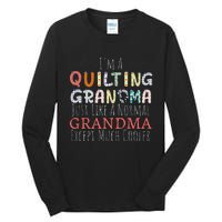 Cool Quilting Design For Women Grandma Quilt Sewing Quilter Tall Long Sleeve T-Shirt