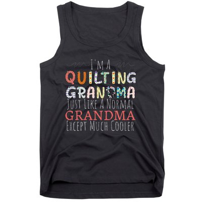 Cool Quilting Design For Women Grandma Quilt Sewing Quilter Tank Top