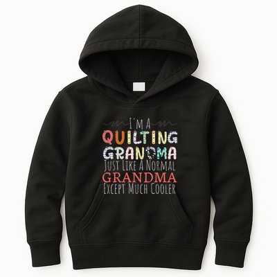 Cool Quilting Design For Women Grandma Quilt Sewing Quilter Kids Hoodie