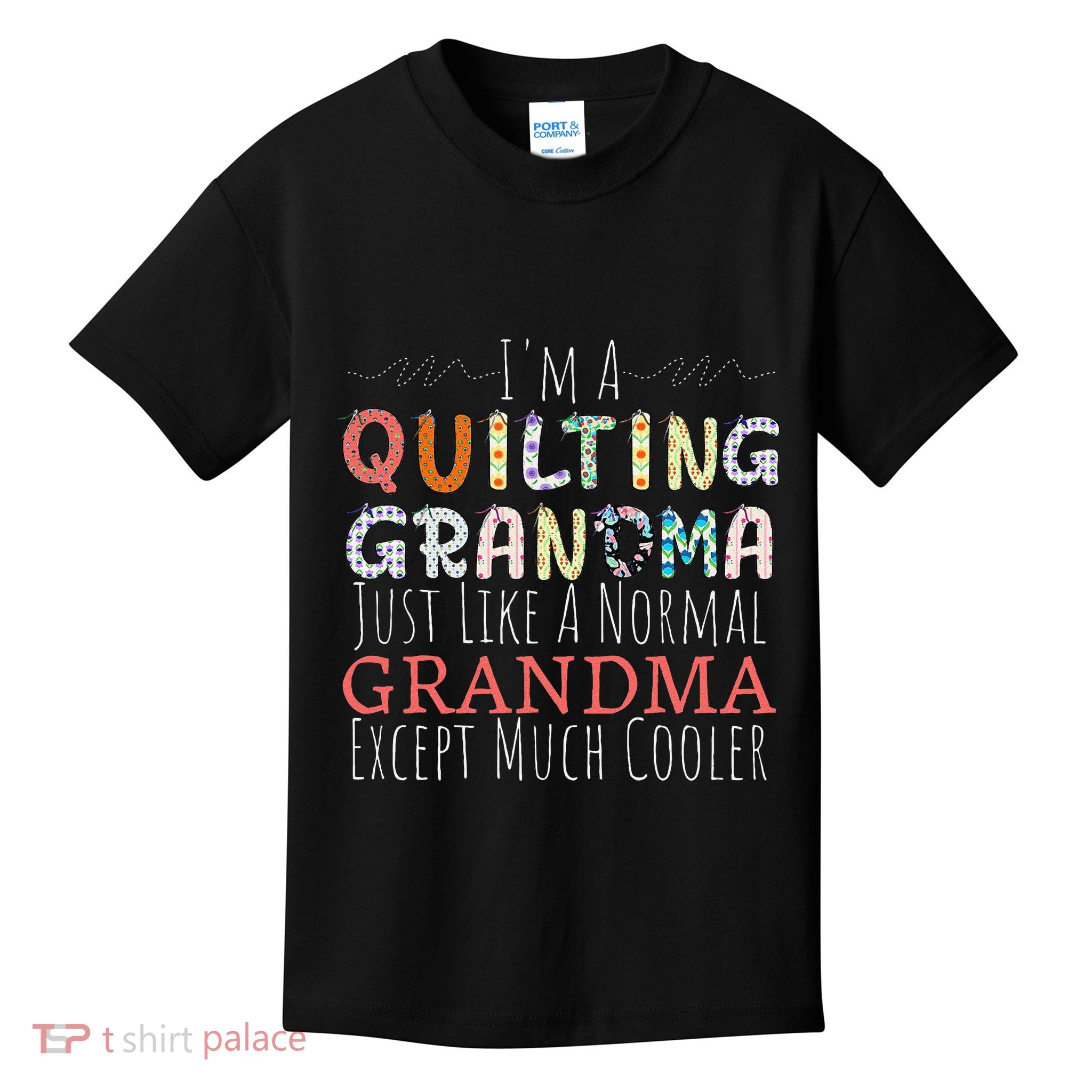 Cool Quilting Design For Women Grandma Quilt Sewing Quilter Kids T-Shirt