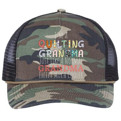 Cool Quilting Design For Women Grandma Quilt Sewing Quilter Retro Rope Trucker Hat Cap