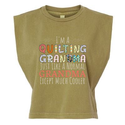Cool Quilting Design For Women Grandma Quilt Sewing Quilter Garment-Dyed Women's Muscle Tee