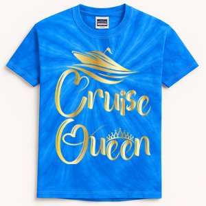 Cruise Queen Funny Gift Cruise Boat Lover Vacation Getaway Funny Gift Kids Tie-Dye T-Shirt