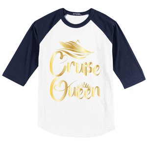 Cruise Queen Funny Gift Cruise Boat Lover Vacation Getaway Funny Gift Baseball Sleeve Shirt