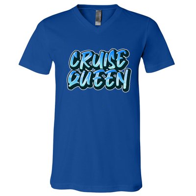 Cruise Queen Funny Cruise Ship Gift V-Neck T-Shirt