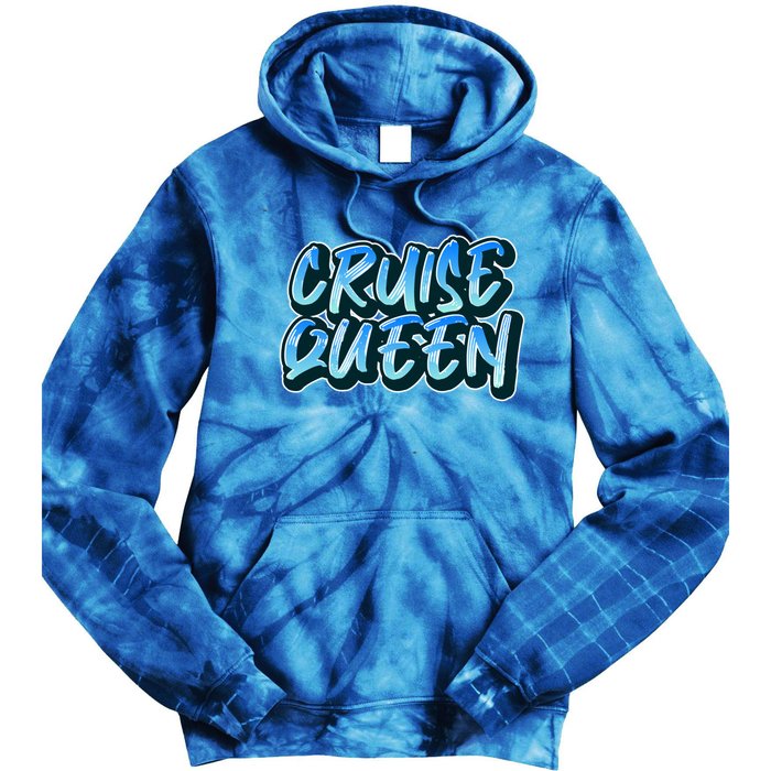 Cruise Queen Funny Cruise Ship Gift Tie Dye Hoodie