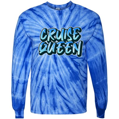 Cruise Queen Funny Cruise Ship Gift Tie-Dye Long Sleeve Shirt