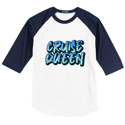 Cruise Queen Funny Cruise Ship Gift Baseball Sleeve Shirt