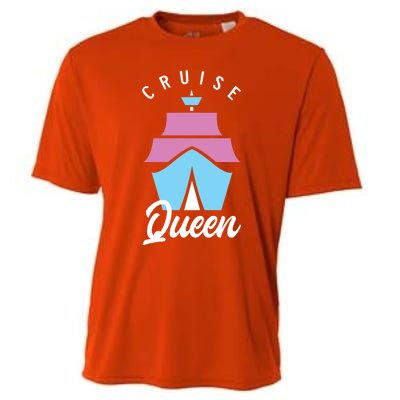 Cruise Queen Funny Cruising Cool Gift Cooling Performance Crew T-Shirt