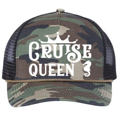 Cruise Queen Gift Retro Rope Trucker Hat Cap