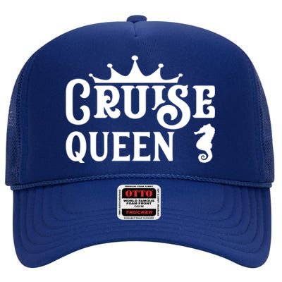 Cruise Queen Gift High Crown Mesh Back Trucker Hat