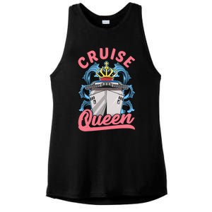 Cruise Queen Gift Cruising Vacation Party Gift Ladies PosiCharge Tri-Blend Wicking Tank