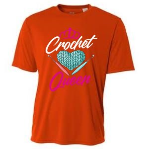 Crochet Queen Gift Cute Crocheting Gift For Crocheter Gift Cooling Performance Crew T-Shirt