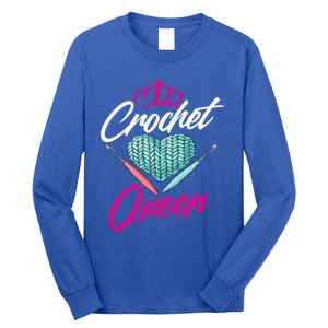 Crochet Queen Gift Cute Crocheting Gift For Crocheter Gift Long Sleeve Shirt