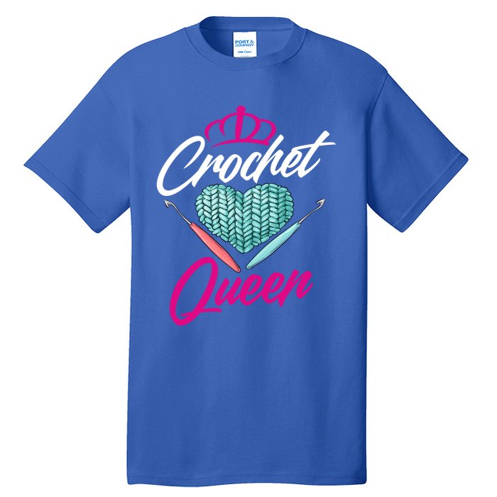 Crochet Queen Gift Cute Crocheting Gift For Crocheter Gift Tall T-Shirt