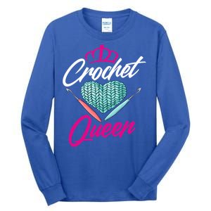 Crochet Queen Gift Cute Crocheting Gift For Crocheter Gift Tall Long Sleeve T-Shirt