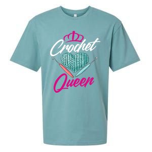 Crochet Queen Gift Cute Crocheting Gift For Crocheter Gift Sueded Cloud Jersey T-Shirt