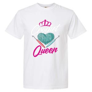 Crochet Queen Gift Cute Crocheting Gift For Crocheter Gift Garment-Dyed Heavyweight T-Shirt