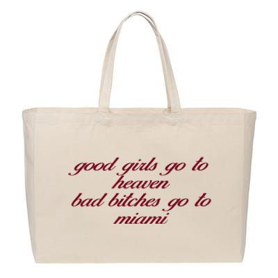 Curry Queen Good Girl Go To Heaven Bad Bitches Go To Miami Cotton Canvas Jumbo Tote