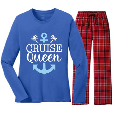 Cruise Queen Gift Women's Long Sleeve Flannel Pajama Set 