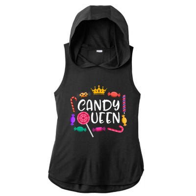 Candy Queen Halloween Lollipop Sweet Lover Ladies PosiCharge Tri-Blend Wicking Draft Hoodie Tank