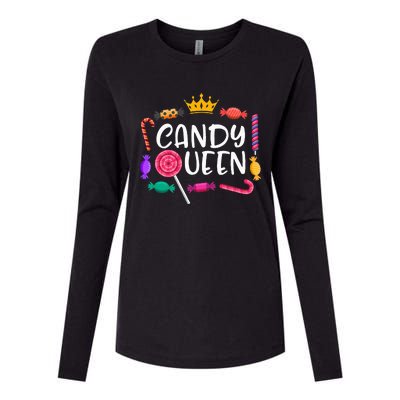 Candy Queen Halloween Lollipop Sweet Lover Womens Cotton Relaxed Long Sleeve T-Shirt