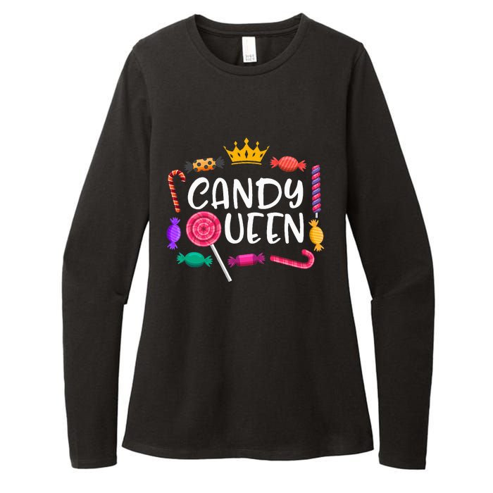 Candy Queen Halloween Lollipop Sweet Lover Womens CVC Long Sleeve Shirt