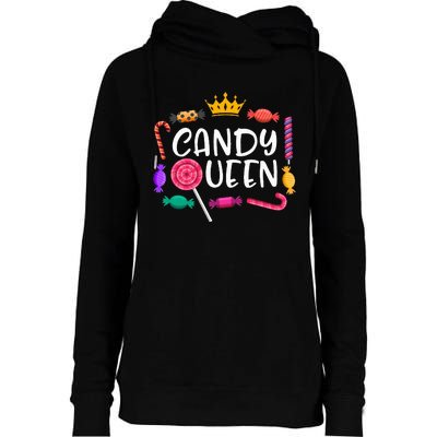 Candy Queen Halloween Lollipop Sweet Lover Womens Funnel Neck Pullover Hood