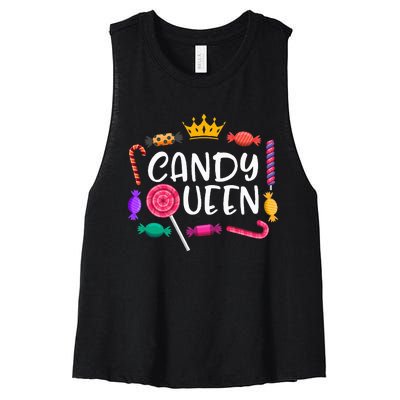 Candy Queen Halloween Lollipop Sweet Lover Women's Racerback Cropped Tank